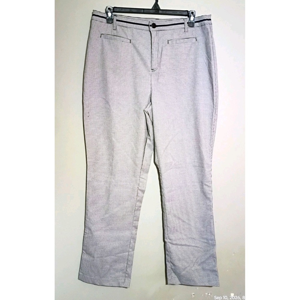 Christopher & Banks Dress Pants Women 16 Houndstooth Knit 29"